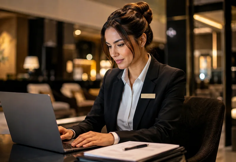 Hospitality professional preparing a CV to apply for a new role